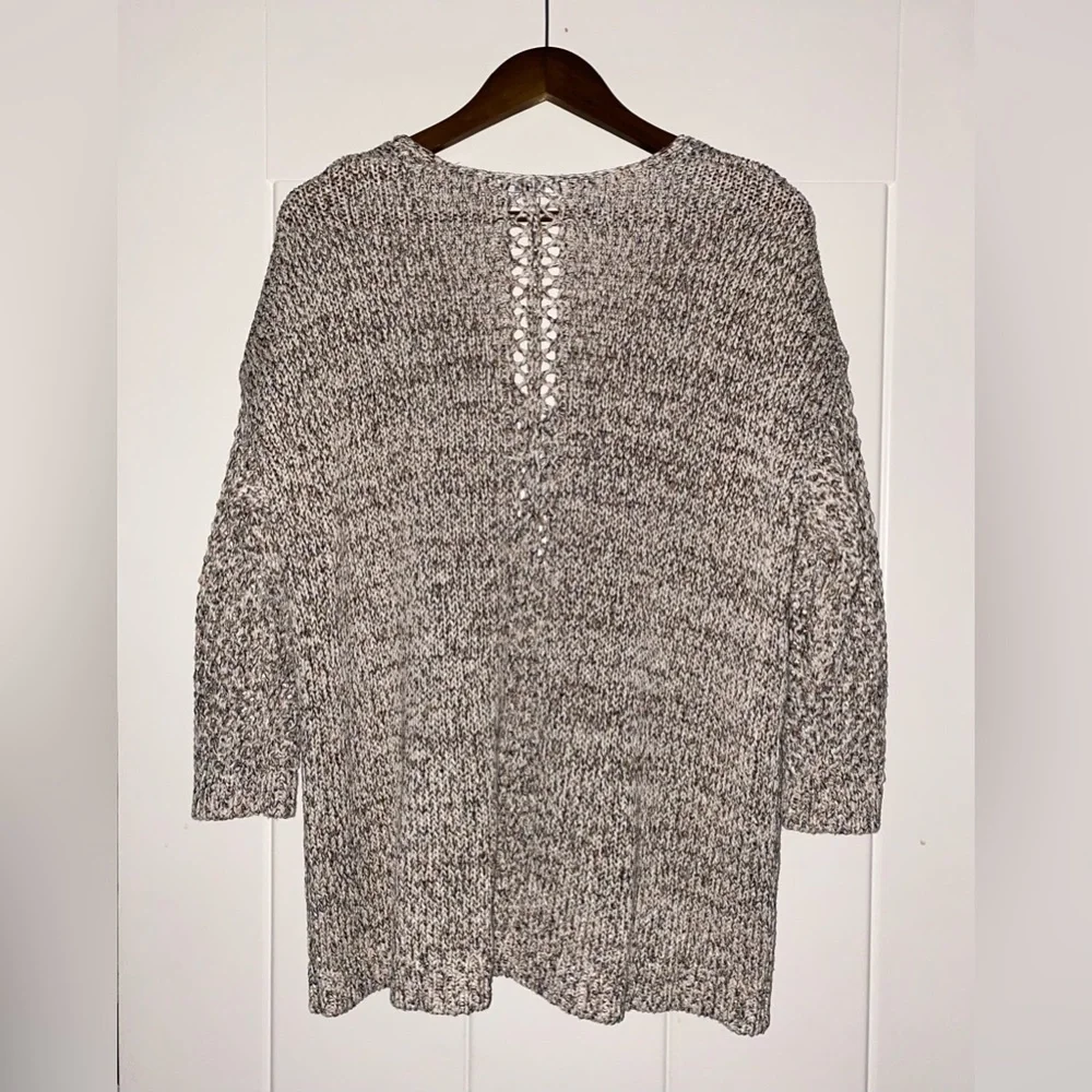 J. Jill Chunky‎ Knit Sweater Women M Open Weave Pullover Grannycore